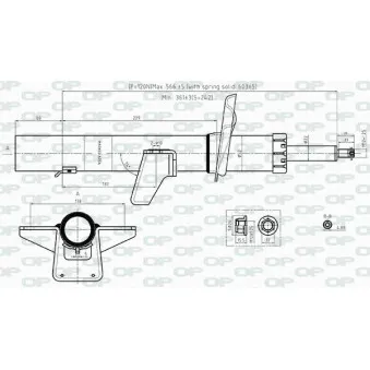Jeu de 2 amortisseurs arrière OPEN PARTS OEM 1S711BA076BB