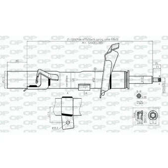Amortisseur avant droit OPEN PARTS OEM 8V4118045CA