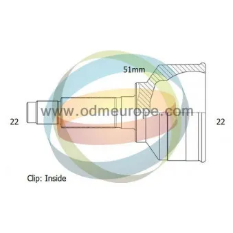 Embout de cardan avant (kit de réparation) ODM-MULTIPARTS OEM 46308205