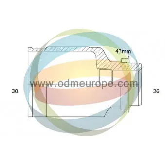 Embout de cardan avant (kit de réparation) ODM-MULTIPARTS 14-056460