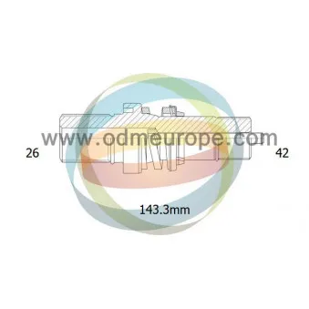 Arbre d'entraînement, différentiel ODM-MULTIPARTS OEM 0A5409343A