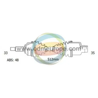 ODM-MULTIPARTS 18-001301 - Arbre de transmission