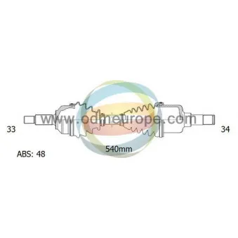 Arbre de transmission ODM-MULTIPARTS 18-002131