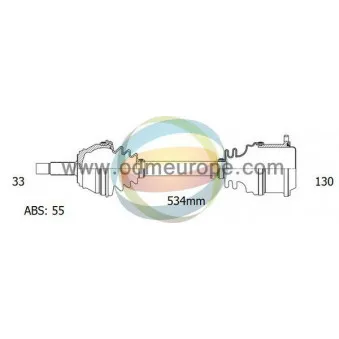 Arbre de transmission ODM-MULTIPARTS 18-003011