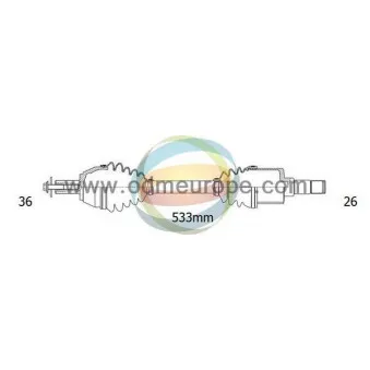 Arbre de transmission ODM-MULTIPARTS OEM 3M513B437RK