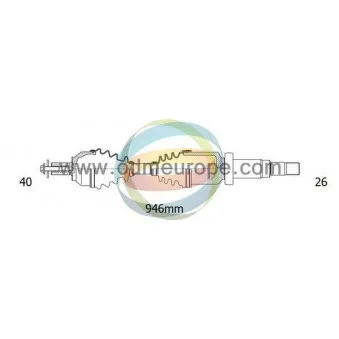 Arbre de transmission ODM-MULTIPARTS 18-012630 pour FORD MONDEO 2.0 TDCi - 115cv