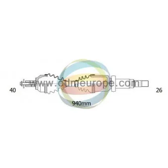 Arbre de transmission ODM-MULTIPARTS 18-012890 pour FORD MONDEO 2.0 - 145cv