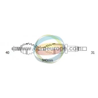 Arbre de transmission ODM-MULTIPARTS 18-012930 pour FORD MONDEO 2.3 - 160cv