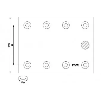 TEXTAR 1729006 - Kit de garnitures de frein, frein à tambour