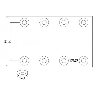 TEXTAR 1734704 - Kit de garnitures de frein, frein à tambour