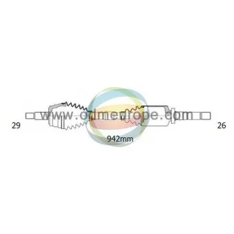 Arbre de transmission ODM-MULTIPARTS OEM 391001KC0A