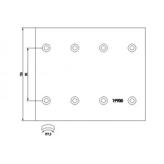 Kit de garnitures de frein, frein à tambour TEXTAR 1990002 pour DAF F 2500 FAD 2535 DHS - 250cv