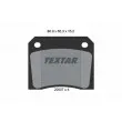 TEXTAR 2000702 - Jeu de 4 plaquettes de frein arrière