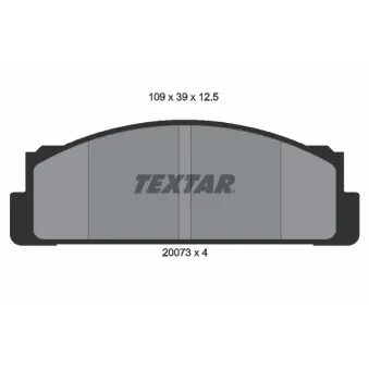 TEXTAR 2007310 - Jeu de 4 plaquettes de frein avant