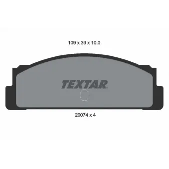 TEXTAR 2007404 - Jeu de 4 plaquettes de frein arrière