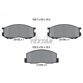 Jeu de 4 plaquettes de frein avant TEXTAR OEM 0449128030