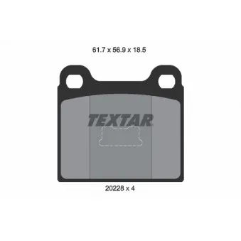 TEXTAR 2022802 - Jeu de 4 plaquettes de frein avant