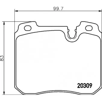 TEXTAR 2030903 - Jeu de 4 plaquettes de frein avant