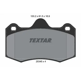 TEXTAR 2034501 - Jeu de 4 plaquettes de frein avant