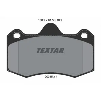 Jeu de 4 plaquettes de frein avant TEXTAR OEM 6020013035