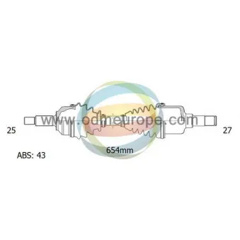 Arbre de transmission ODM-MULTIPARTS 18-081351