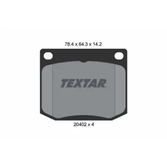 TEXTAR 2040201 - Jeu de 4 plaquettes de frein avant