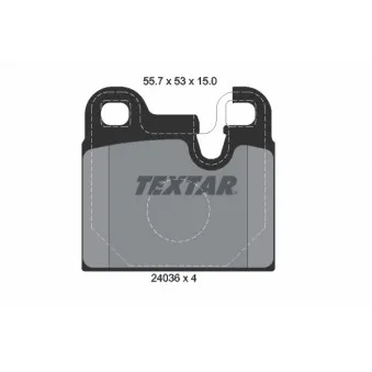 TEXTAR 2043602 - Jeu de 4 plaquettes de frein arrière