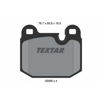 TEXTAR 2058805 - Jeu de 4 plaquettes de frein avant