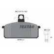 TEXTAR 2070803 - Jeu de 4 plaquettes de frein avant