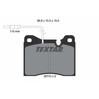 Jeu de 4 plaquettes de frein avant TEXTAR OEM F198104072010