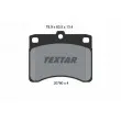 TEXTAR 2078001 - Jeu de 4 plaquettes de frein avant
