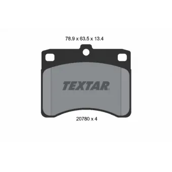 TEXTAR 2078001 - Jeu de 4 plaquettes de frein avant