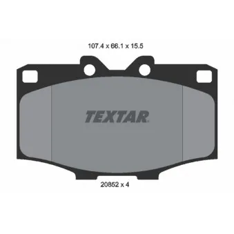 TEXTAR 2085201 - Jeu de 4 plaquettes de frein avant