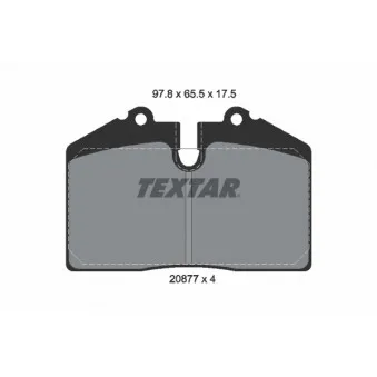 TEXTAR 2087702 - Jeu de 4 plaquettes de frein avant