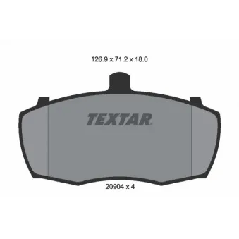 Jeu de 4 plaquettes de frein avant TEXTAR OEM RTC3348