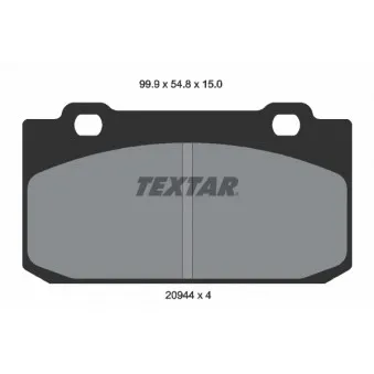 TEXTAR 2094401 - Jeu de 4 plaquettes de frein avant
