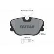 TEXTAR 2101003 - Jeu de 4 plaquettes de frein avant