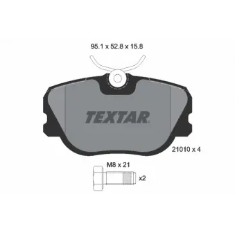Jeu de 4 plaquettes de frein avant TEXTAR OEM 33434333