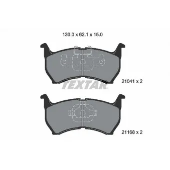 Jeu de 4 plaquettes de frein avant TEXTAR OEM GG2949280