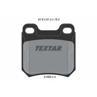 TEXTAR 2105002 - Jeu de 4 plaquettes de frein arrière
