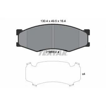 TEXTAR 2109901 - Jeu de 4 plaquettes de frein avant