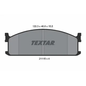 TEXTAR 2111501 - Jeu de 4 plaquettes de frein avant