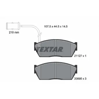 Jeu de 4 plaquettes de frein avant TEXTAR OEM GBP90310
