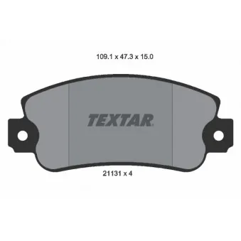 TEXTAR 2113102 - Jeu de 4 plaquettes de frein avant