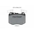 TEXTAR 2115201 - Jeu de 4 plaquettes de frein avant