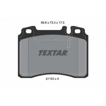 Jeu de 4 plaquettes de frein avant TEXTAR OEM A0054200220
