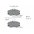TEXTAR 2118204 - Jeu de 4 plaquettes de frein avant