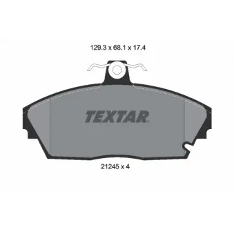 TEXTAR 2124502 - Jeu de 4 plaquettes de frein avant
