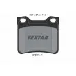 TEXTAR 2127803 - Jeu de 4 plaquettes de frein arrière
