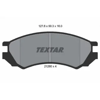 Jeu de 4 plaquettes de frein avant TEXTAR OEM D106M72J25